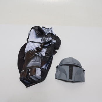 SINSEN Mandalorian kostým pre deti s helmou a pláštenkou, Star Wars filmové prevleky cosplay