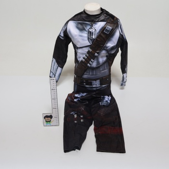 SINSEN Mandalorian kostým pre deti s helmou a pláštenkou, Star Wars filmové prevleky cosplay