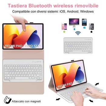 IVEOPPE klávesnica pre Xiaomi Redmi Pad 2 Pro 2025/Pad Pro 2024 12,1 palca, talianska QWERTY