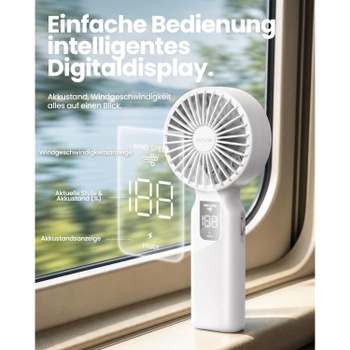 Ručný ventilátor Funme 4000 mAh, biely