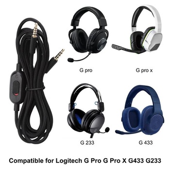Náhradní kabel TNSLAND pro sluchátka 2m pro herní headsety, flexibilní audio kabel, vhodný pro