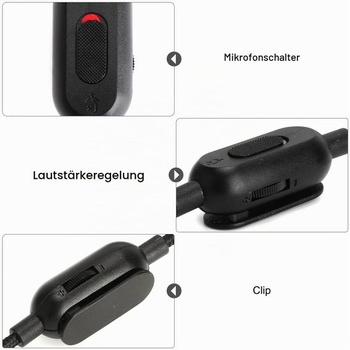 Náhradní kabel TNSLAND pro sluchátka 2m pro herní headsety, flexibilní audio kabel, vhodný pro