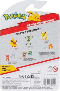 Pokémon PKW3583 - Sada bojových figúrok - Leufeo a Bulbasaur, oficiálne detailné figúrky, každá 5 cm