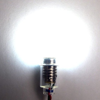 Žiarovky AC/DC E10, 10 kusov, 3V, studená biela, náhradné žiarovky E10, miniatúrne skrutkovacie LED
