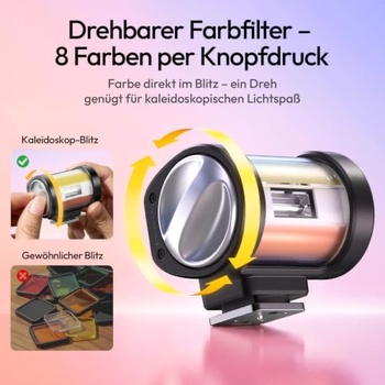 Mini blesk Ulanzi KL01 s farebnými filtrami