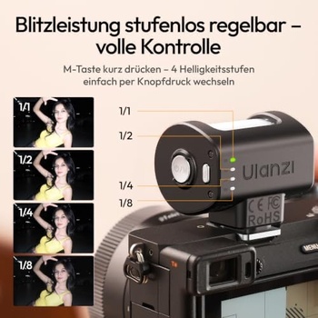 Mini blesk Ulanzi KL01 s farebnými filtrami