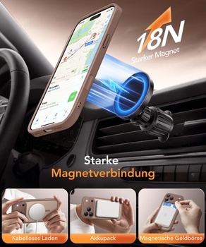 Magnetický kryt pre iPhone 17 Pro s ochranou displeja na súkromie, hnedý. Hnedý kryt pre iPhone 17