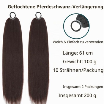 2 ks hnedé zapletanie vrkoč predĺženie vrkoča s vlasovou páskou príčesok 60 cm predĺženie vrkoča hladký
