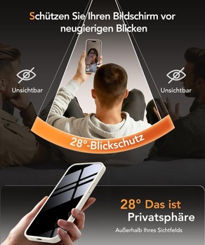 Magnetický kryt pre iPhone 16 Pro s ochranou displeja na súkromie, dizajn kameňa. Puzdro pre