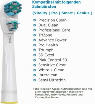 Náhradná hlavica kefky pre elektrické zubné kefky Braun Oral-B, univerzálne náplne pre zubnú