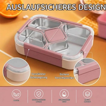 Box na svačinu MIUUIPI nerez 1020ml + příbor