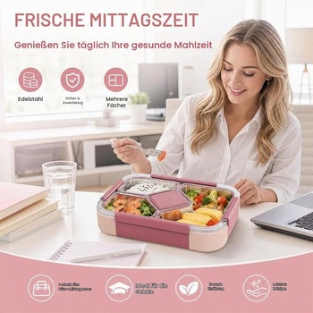 Box na desiatu MIUUIPI nerez 1020ml + príbor