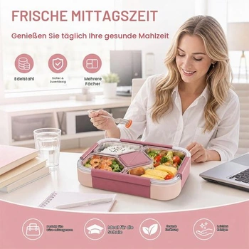 Box na svačinu MIUUIPI nerez 1020ml + příbor