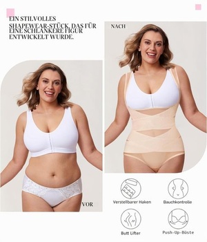 KUMAYES Stahovací prádlo Dámský tvarující korzet s vysokou elasticitou, bezešvé body, tvarující