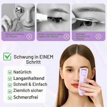 Vyhrievaná kulma na riasy TOUCHBeauty s LED displejom, elektrická kulma na riasy s 3 nastaveniami
