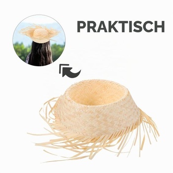 Dvojdielny havajský slamený sombrero klobúk UPKOCH, Portoriko Pava, doplnok ku kostýmu strašiaka,