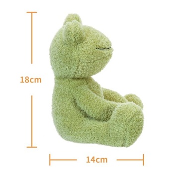 Plyšová hračka s jahňacím a žabou, zelená, 18 cm