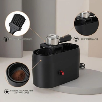 Sada na čištění portafiltrů na kávu Aohcae, elektrický čistič portafiltrů s kartáčem, čisticí sada
