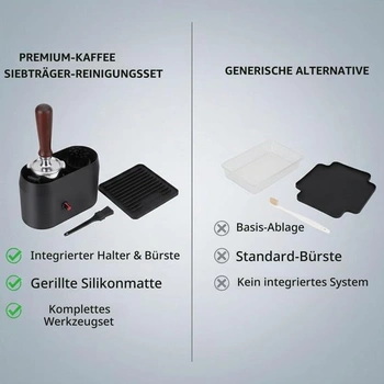 Sada na čištění portafiltrů na kávu Aohcae, elektrický čistič portafiltrů s kartáčem, čisticí sada