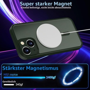 Magnetický kryt pre iPhone 15 kompatibilný s MagSafe pre ochranný kryt [ochrana fotoaparátu] [17FT