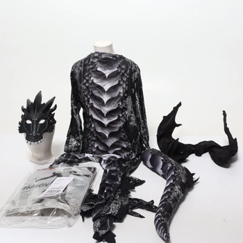 Detský kostým draka Spooktacular Creations, overal z tmavého draka, sada chlapčenských dračích