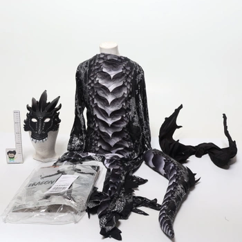 Detský kostým draka Spooktacular Creations, overal z tmavého draka, sada chlapčenských dračích