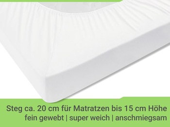 Balenie 2 napínacích prestieradiel, 75 x 100 cm, biele