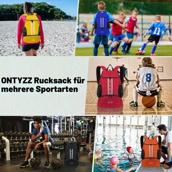 ONTYZZ Vodeodolný batoh so sťahovacou šnúrkou, športový batoh s priehradkou na topánky, multifunkčný