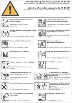 6 různých druhů kapacích svíček, délka 30 cm, průměr 2,9 cm, doba hoření 4-6 hodin, 6 kusů (3