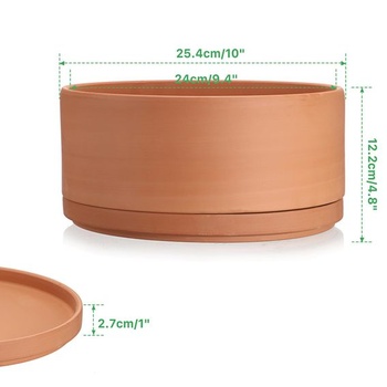 Terakotové kvetináče SUMTree, priemer 25,4 cm