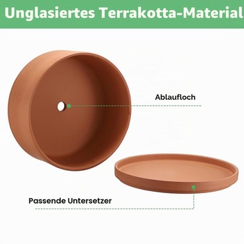 Terakotové kvetináče SUMTree, priemer 25,4 cm