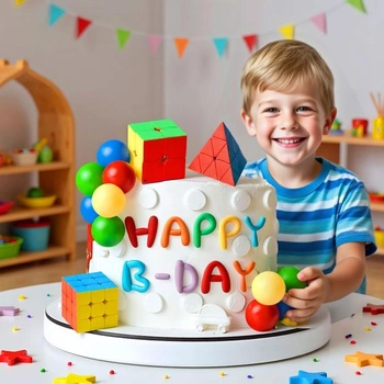 Mini kocka tortu topper magická kocka narodeninovú tortu dekorácie puzzle párty láskavosti