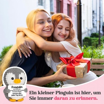 Gleevara dárky pro nejlepšího přítele, ručně vyrobený mini tučňák - přítel