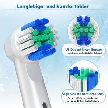 Náhradní hlavice kartáčku REDTRON pro Oral-B, balení 16 kusů, hlavice zubního kartáčku pro Oral-B,