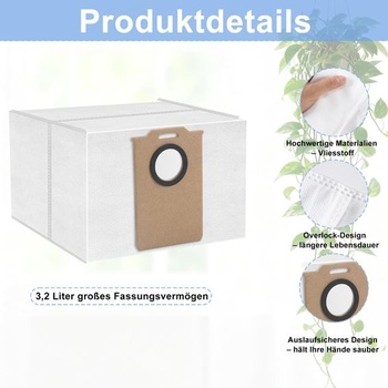 12 kusov prachových vreciek pre robotický vysávač MONSGA MS1 MAX Ultenic D10 T10 Lite Proscenic Q8 Q8