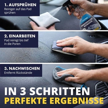 Sada čističů interiérů automobilů LICARGO – Čistič interiéru (500 ml) + Pad do interiéru + Hadřík z