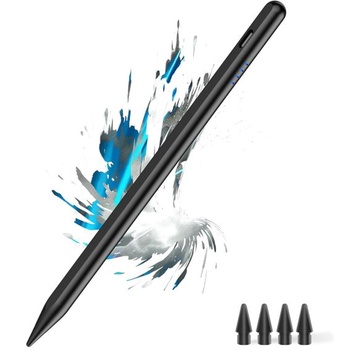 Stylus pre iPad Pro Air Mini 2018-2026, 2X rýchle nabíjanie, odmietnutie dlane 16D - čierny