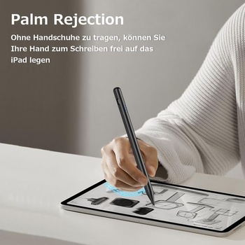 Stylus pre iPad Pro Air Mini 2018-2026, 2X rýchle nabíjanie, odmietnutie dlane 16D - čierny