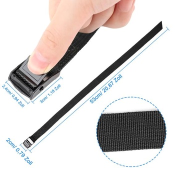 Krátke upevňovacie popruhy RIO Direct 50 cm, 10 kusov, čierne 0,5 m - 10 kusov - čierne