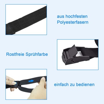 Krátke upevňovacie popruhy RIO Direct 50 cm, 10 kusov, čierne 0,5 m - 10 kusov - čierne
