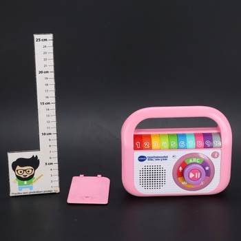 Hudobný prehrávač VTech, nahrávateľný spev a tanec, ružový, detské rádio s Bluetooth, záznamník,