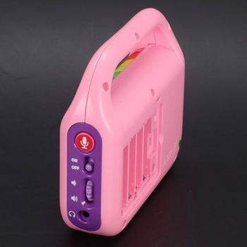 Hudobný prehrávač VTech, nahrávateľný spev a tanec, ružový, detské rádio s Bluetooth, záznamník,