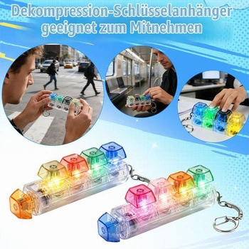 Joycabin 2dielna klávesnica fidget hračka s LED a kľúčenkou