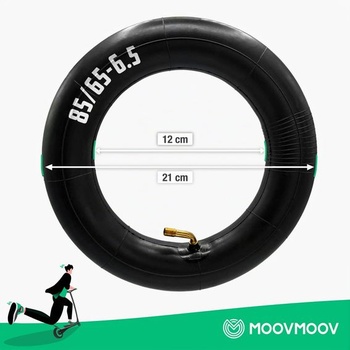 Vnitřní duše MOOVMOOV pro elektrickou koloběžku 85/65-6,5 - S úhlovým ventilem 70/0 - Kompatibilní