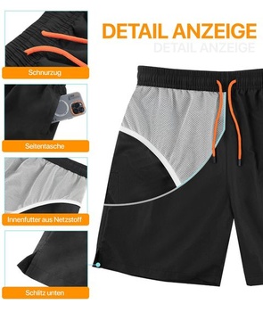 Pánske plavecké šortky SIHOHAN - Rýchloschnúci XL Čierne
