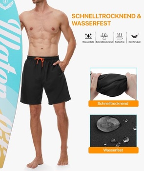Pánske plavecké šortky SIHOHAN - Rýchloschnúci XL Čierne