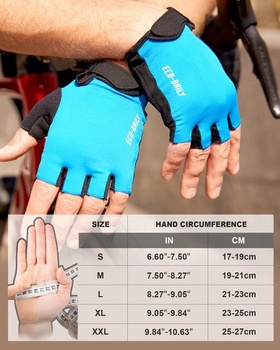 Pánske a dámske cestné cyklistické rukavice, letné krátke cyklistické rukavice, červené, XXL