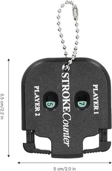 Počítadlo úderů Tbest, dvoumístné počítadlo úderů s klíčenkou a přenosným designem pro golf a