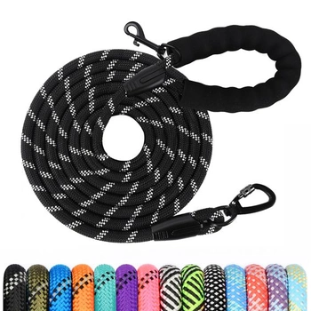 Vodítko pre psov, 1,2 m/1,5 m/2 m/3 m/5 m/10 m/15 m/20 m/30 m, s polstrovaným, robustným