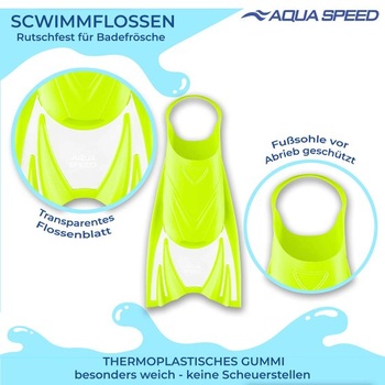 Plavecké plutvy Aqua Speed ​​pre deti | Krátke tréningové plutvy pre dievčatá a chlapcov | Plutvy